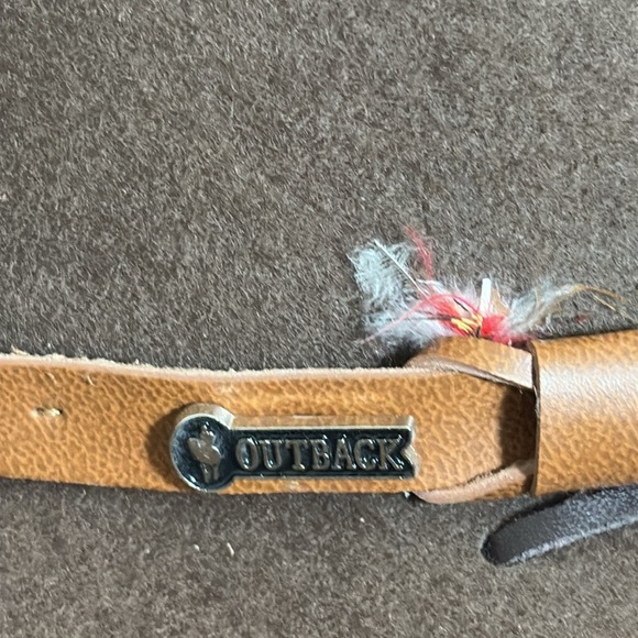 Outback Trading Company Wool Tassy Crusher Cowboy Hat UPF Protection Brown S/M - Picture 6 of 14